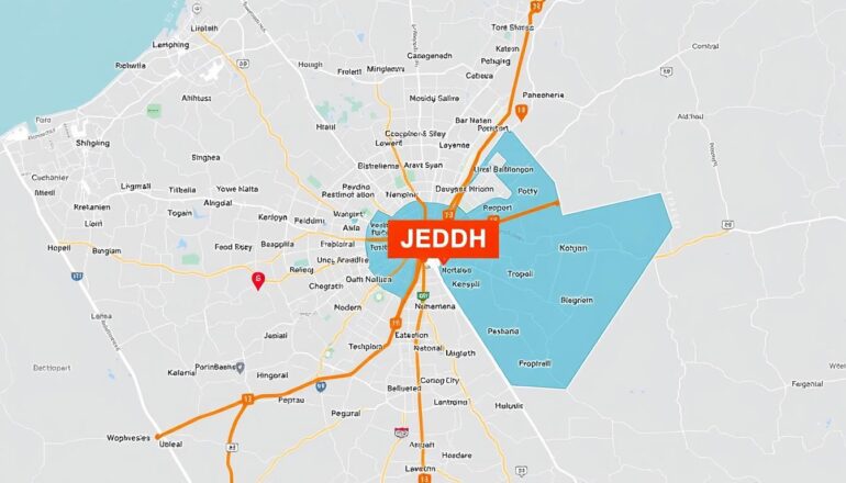 خريطة مناطق خدمة نقل عفش في جدة