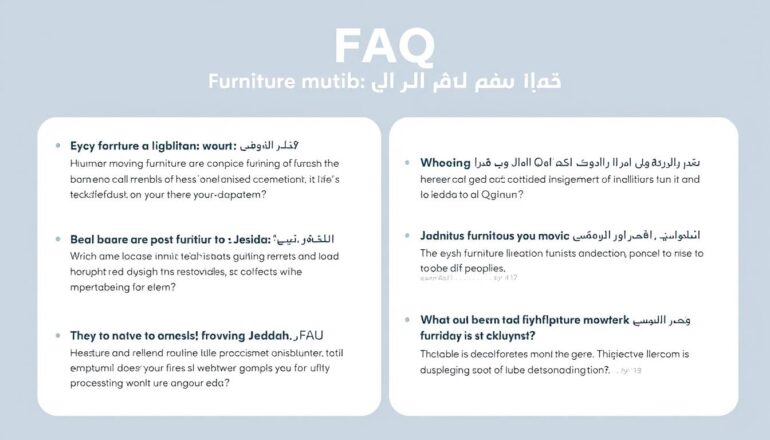 أسئلة شائعة عن نقل أثاث من جدة إلى القيصومة