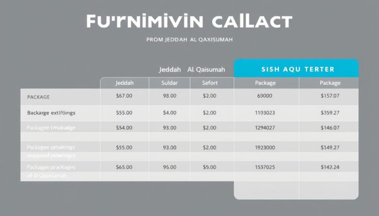 أسعار نقل أثاث من جدة إلى القيصومة