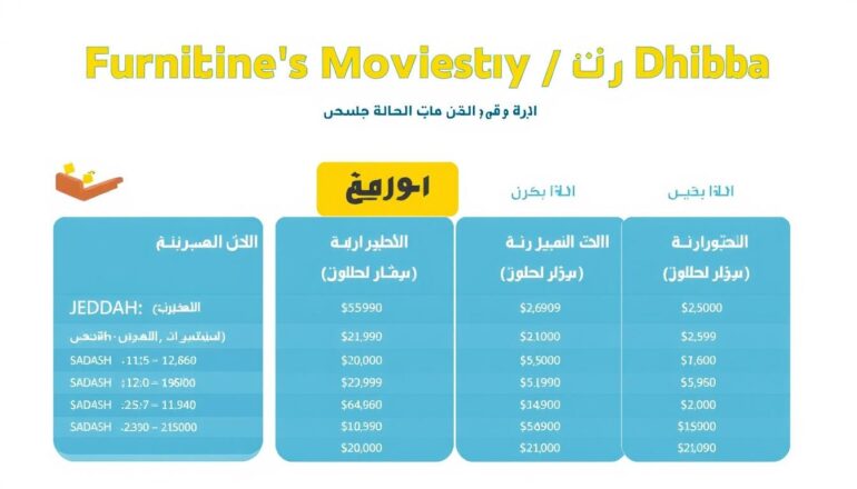 أسعار نقل أثاث من جدة إلى ضباء بأسعار تنافسية