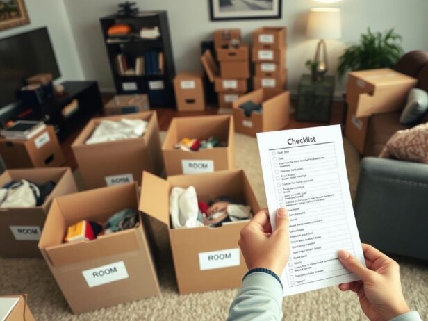 تحضير المنزل لنقل العفش من الدمام إلى مكة