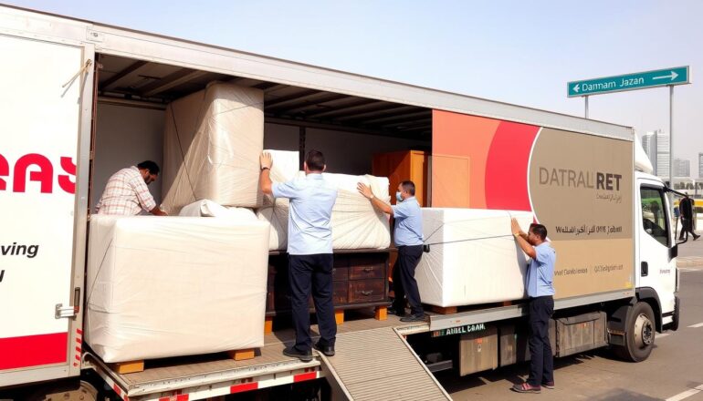 خدمات نقل عفش من الدمام إلى جازان مع فريق محترف