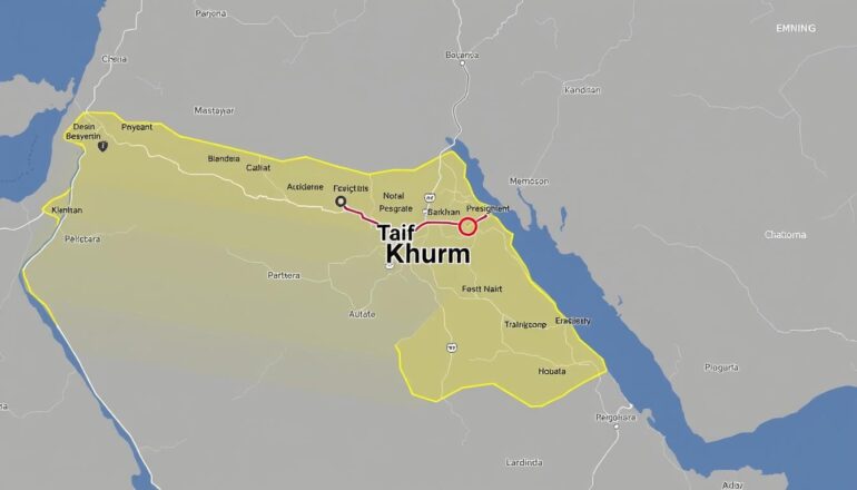 خريطة الطريق من الطائف إلى الخرمة