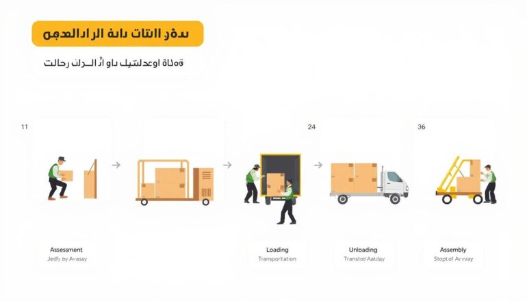 خطوات نقل الأثاث من جدة إلى الرس