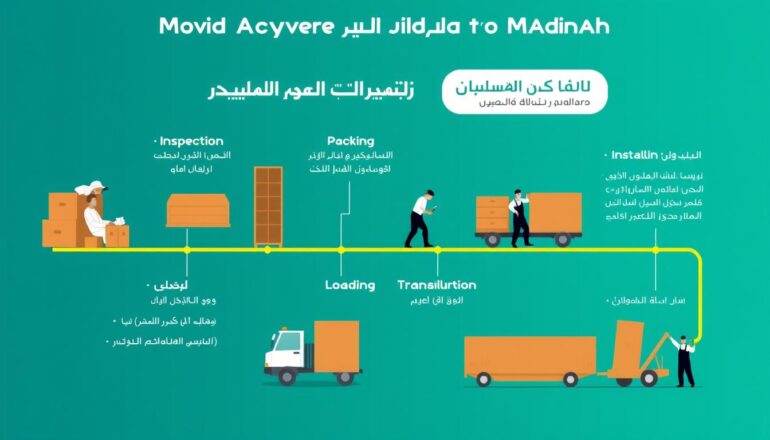 خطوات نقل العفش من جدة إلى المدينة المنورة