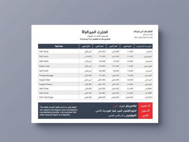 عرض أسعار تنافسية لنقل العفش من جدة إلى بريدة
