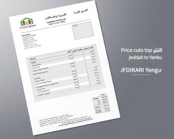 عروض أسعار تنافسية لنقل الأثاث من جدة إلى ينبع