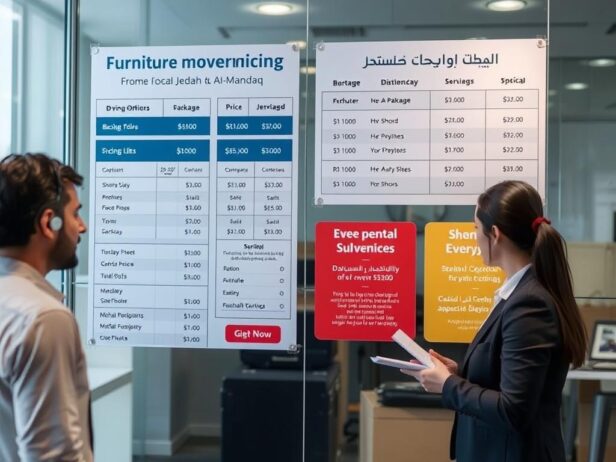 عروض أسعار تنافسية لنقل العفش من جدة إلى المندق