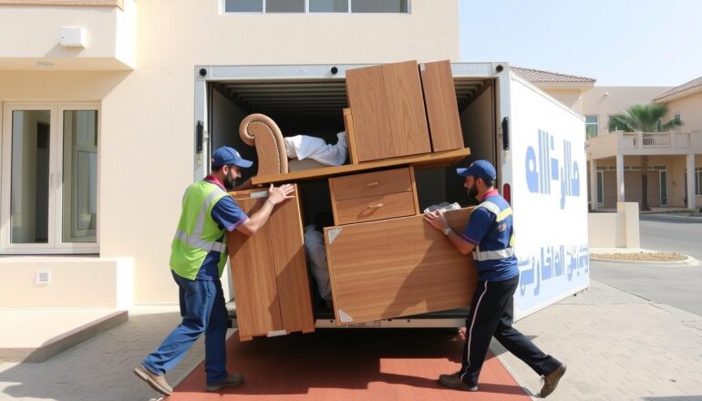 عملية نقل أثاث منزلي من جدة إلى الدمام