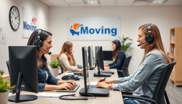 فريق خدمة العملاء في شركة الرحال لنقل العفش