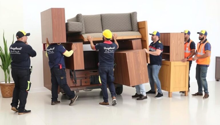 فريق متخصص في رفع وتنزيل الأثاث جدة