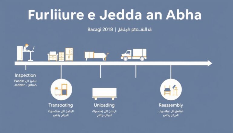 مراحل عملية نقل الأثاث من جدة إلى أبها