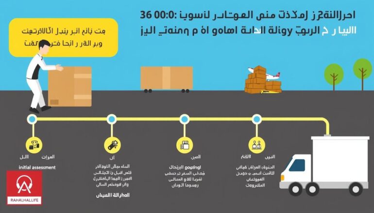 مراحل نقل العفش من جدة إلى بريدة مع شركة راهل