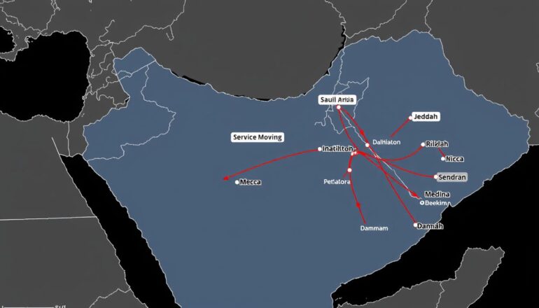 مناطق خدمة نقل العفش من شركة نقل عفش جدة
