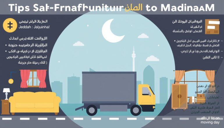 نصائح لنقل العفش من جدة إلى المدينة بأمان