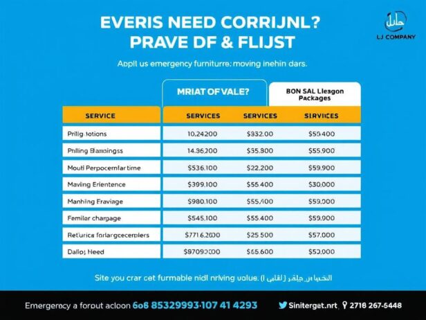 أسعار تنافسية لخدمة نقل العفش الفوري في جدة