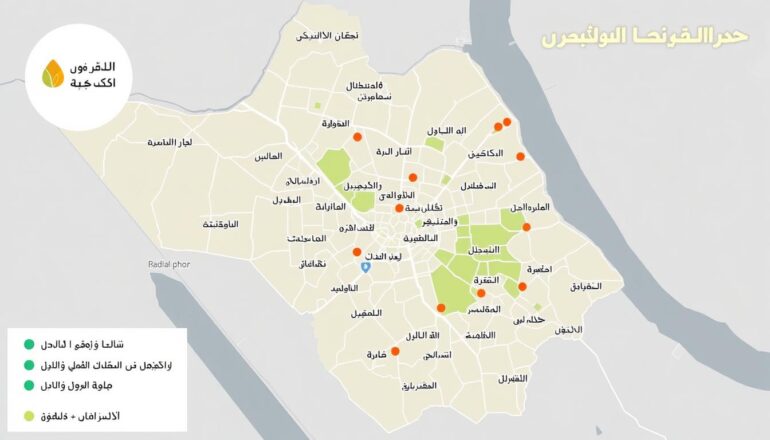 خريطة مناطق خدمة نقل أثاث بجدة