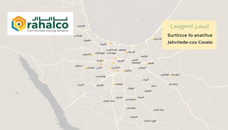 خريطة مناطق خدمة نقل عفش منازل وشقق في جدة