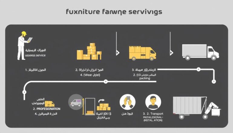 خطوات عملية تغليف ونقل الأثاث الفاخر في جدة