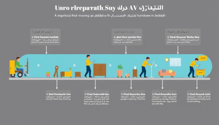 خطوات عملية نقل أثاث جدة مع شركة رحالكو