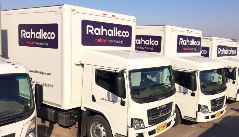 سيارات نقل عفش مجهزة تابعة لشركة رحالكو في جدة