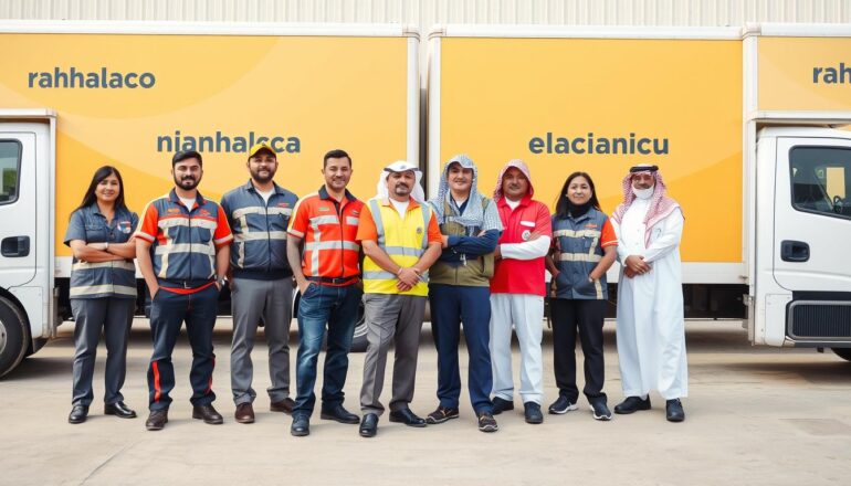 فريق عمل شركة رحالكو المحترف لنقل العفش في جدة