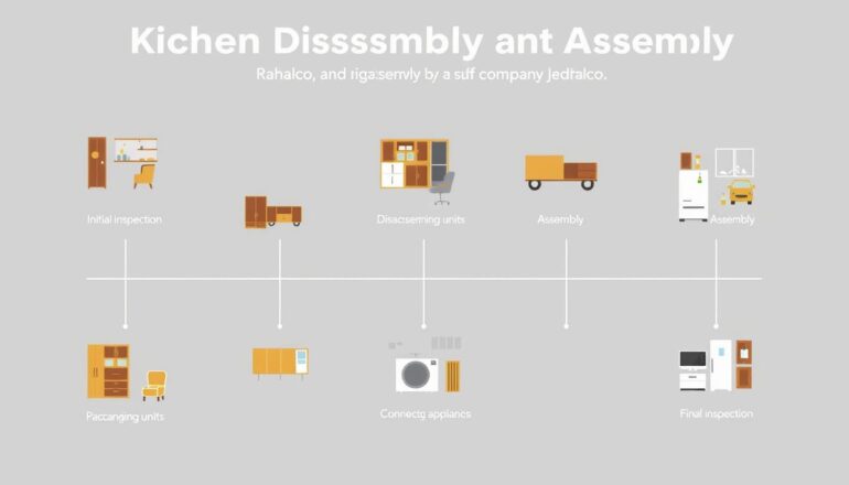 مراحل فك وتركيب المطابخ في جدة من شركة رحالكو