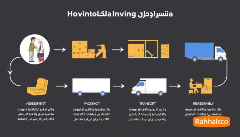 مراحل نقل الأثاث مع شركة نقل أثاث بجدة