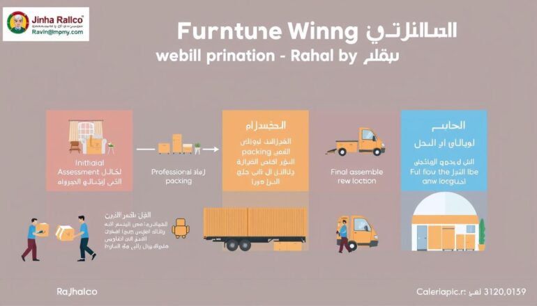 مراحل نقل العفش مع شركة رحالكو في جدة