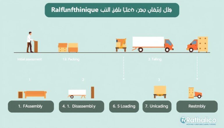 مراحل نقل عفش منازل وشقق في جدة مع شركة رحالكو