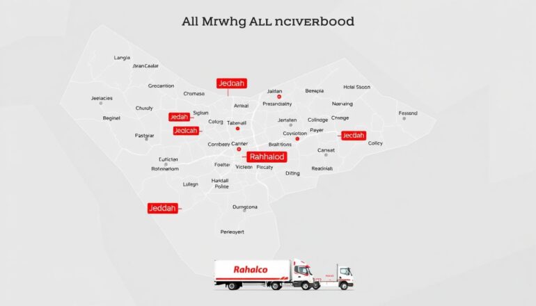 مناطق خدمة نقل العفش في جدة مع رحالكو