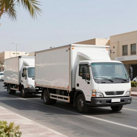 أسطول سيارات نقل العفش في حي الشاطئ جدة