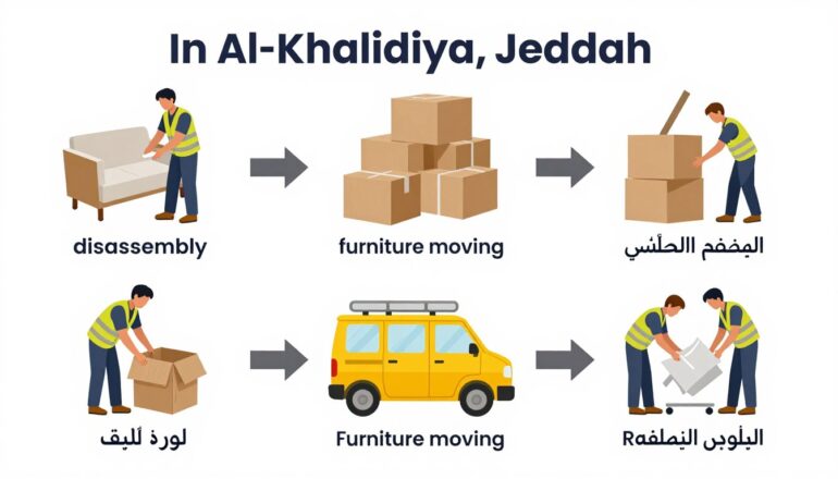 خطوات نقل العفش في حي الخالدية جدة