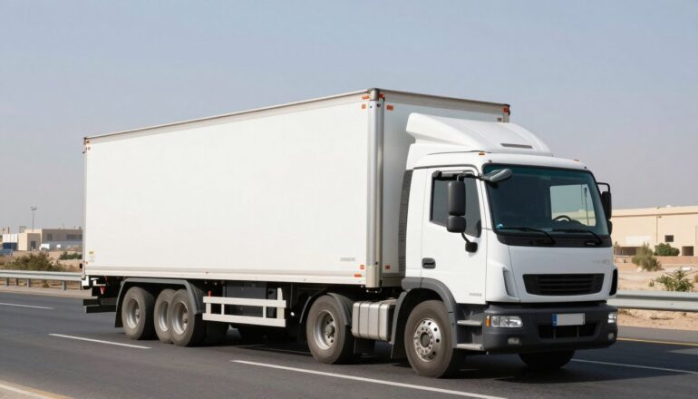 سيارة نقل عفش تقوم برحلة طويلة من وإلى جدة