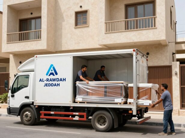 سيارة نقل عفش متخصصة في حي الروضة جدة
