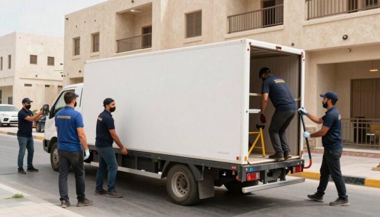 فريق محترف لنقل العفش يعمل بتناغم في حي المروة جدة