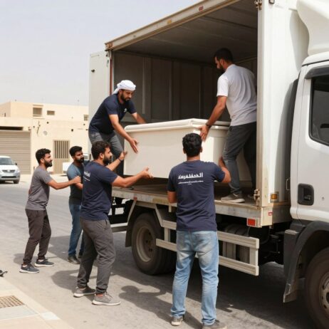 فريق نقل عفش يعمل بسرعة وكفاءة في حي الجامعة